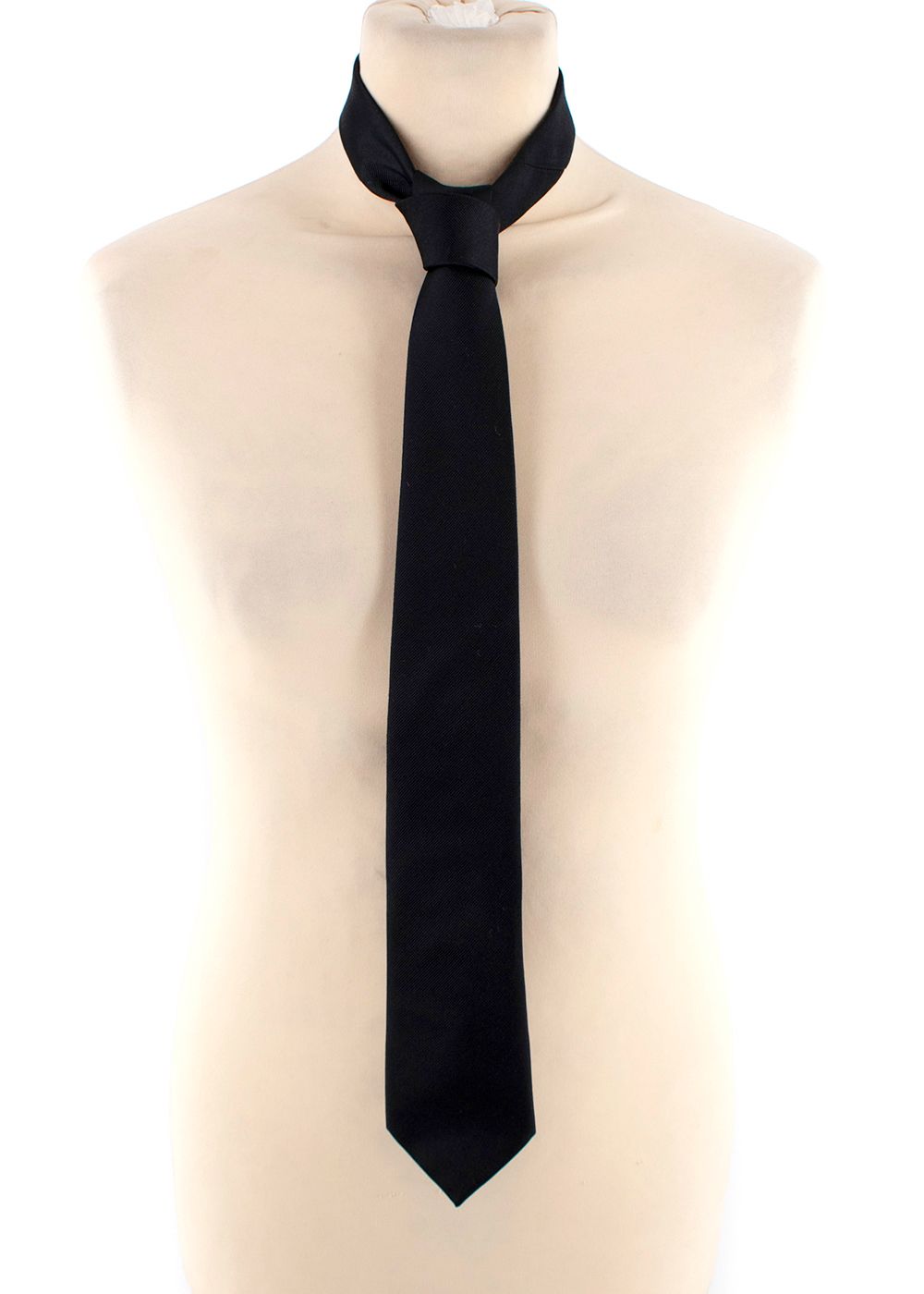 Men's Balmain Black Silk Tie