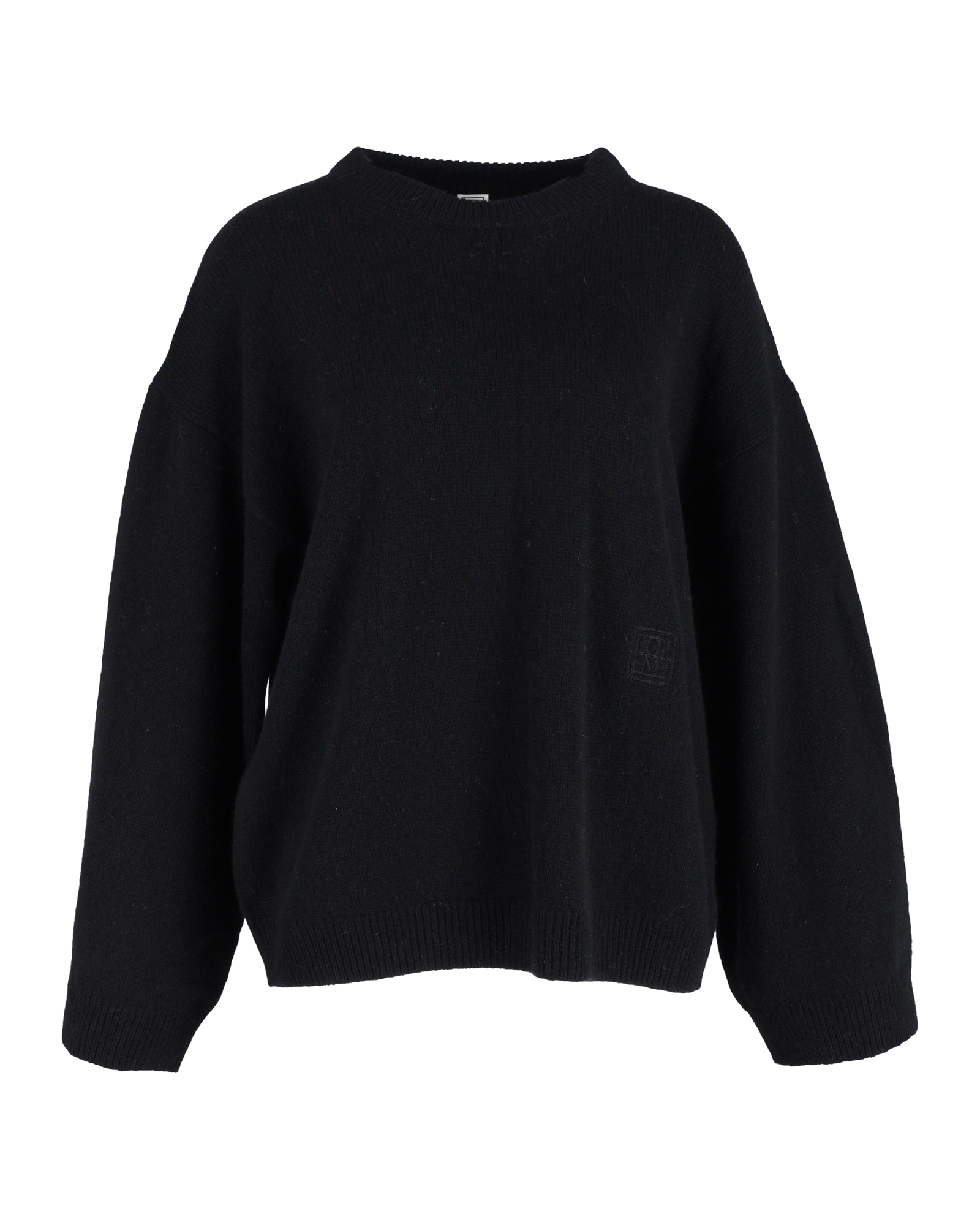 Preowned Toteme Totême Black Crewneck Wool Jumper Size M