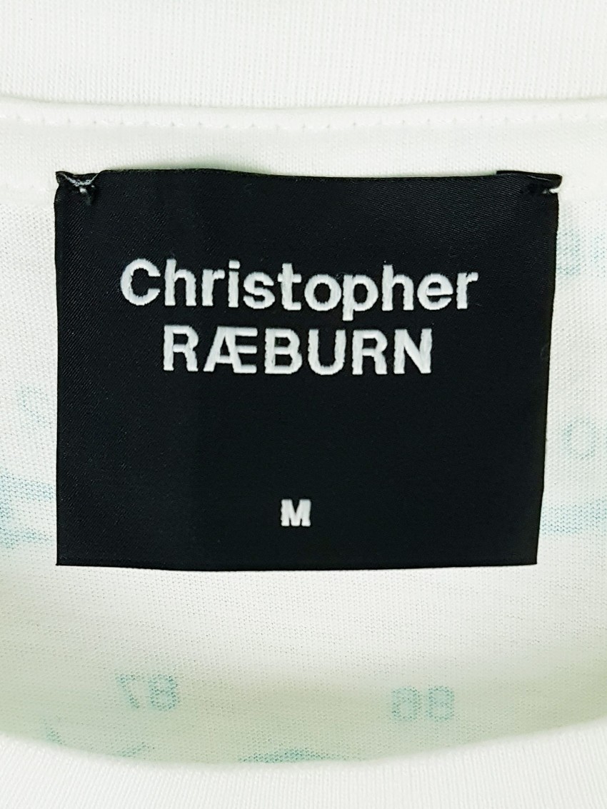 Men's Christopher Raeburn Aircraft Print T-Shirt Size M White cotton