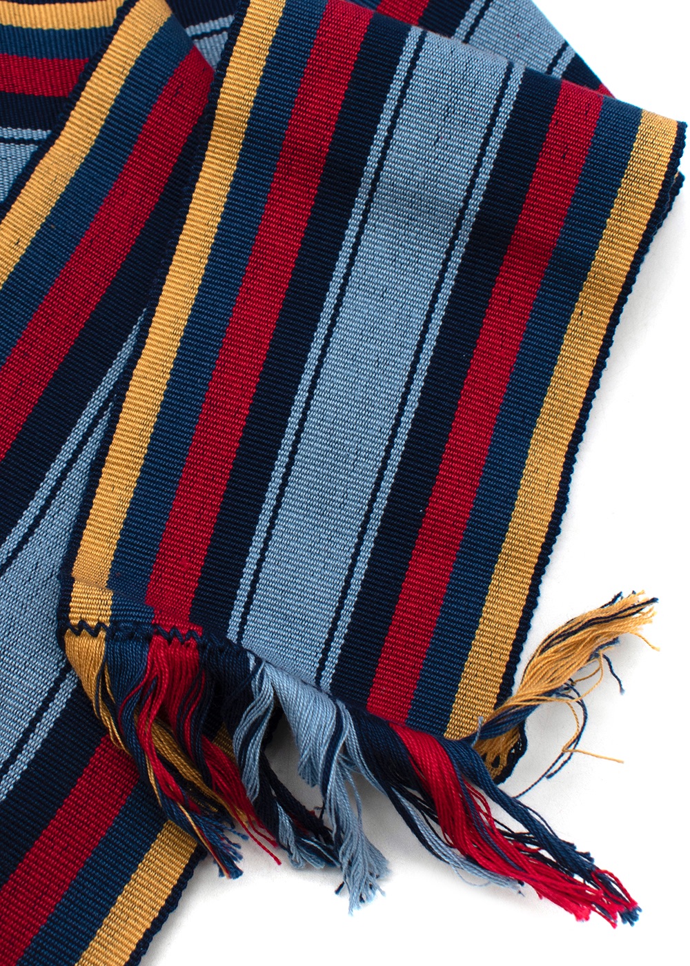 Men's Colville Striped woven skinny scarf Multi-colour cotton