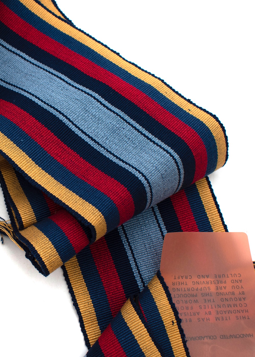 Men's Colville Striped woven skinny scarf Multi-colour cotton