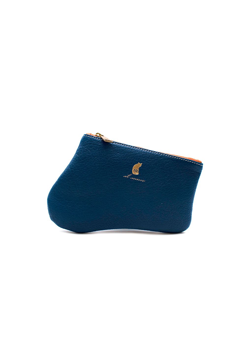 Preowned Il Micio / Hidetaka Fukaya Blue Asymmetric Pouch leather