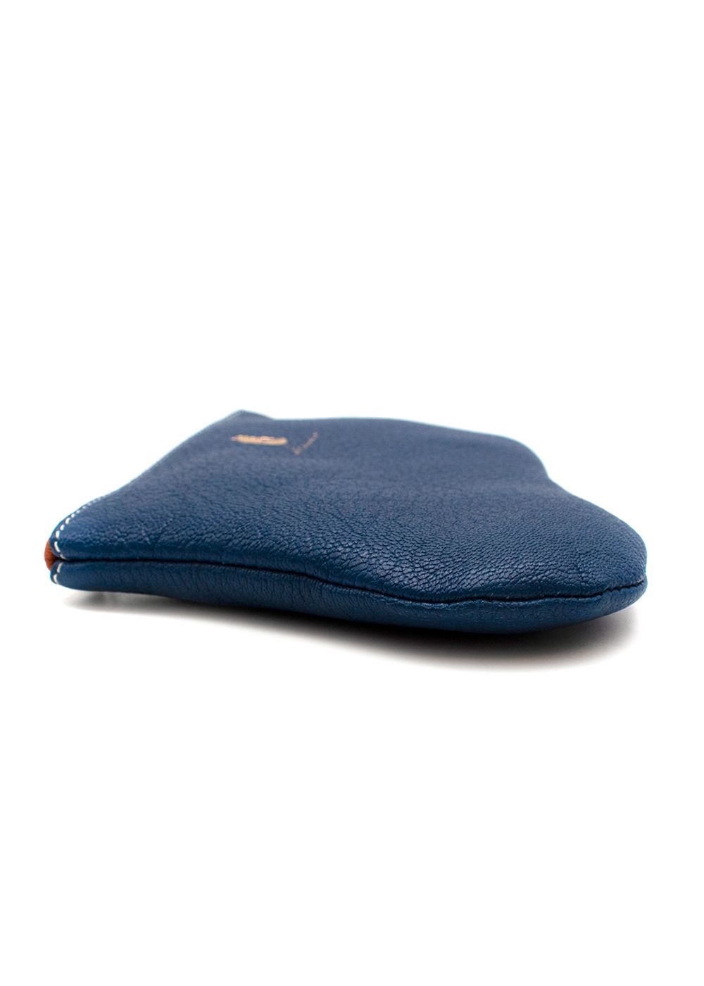 Preowned Il Micio / Hidetaka Fukaya Blue Asymmetric Pouch leather