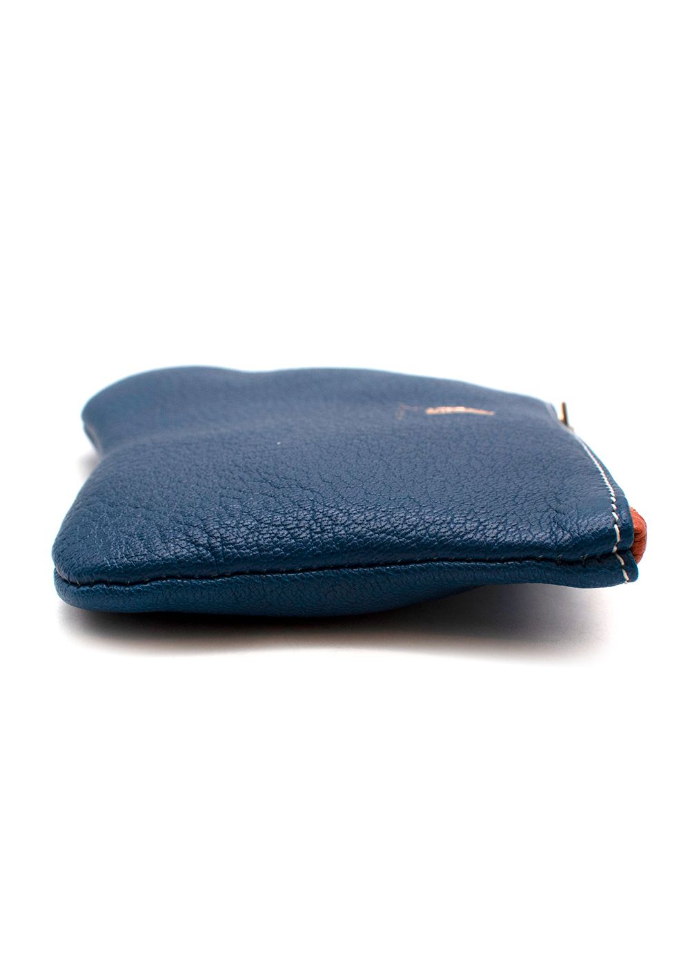 Preowned Il Micio / Hidetaka Fukaya Blue Asymmetric Pouch leather