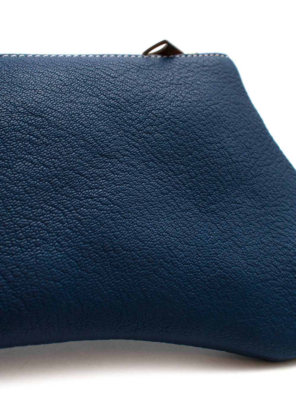 Preowned Il Micio / Hidetaka Fukaya Blue Asymmetric Pouch leather