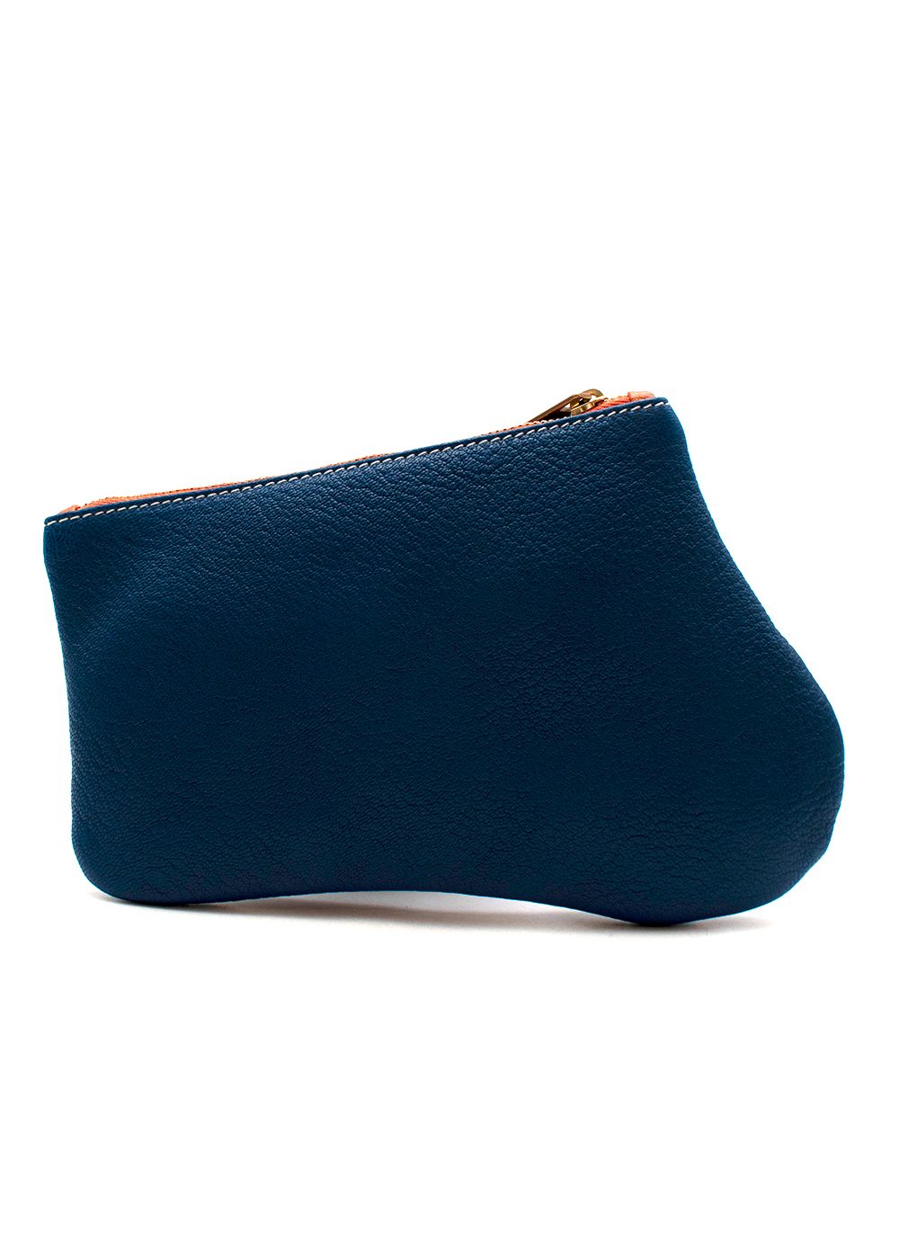 Preowned Il Micio / Hidetaka Fukaya Blue Asymmetric Pouch leather