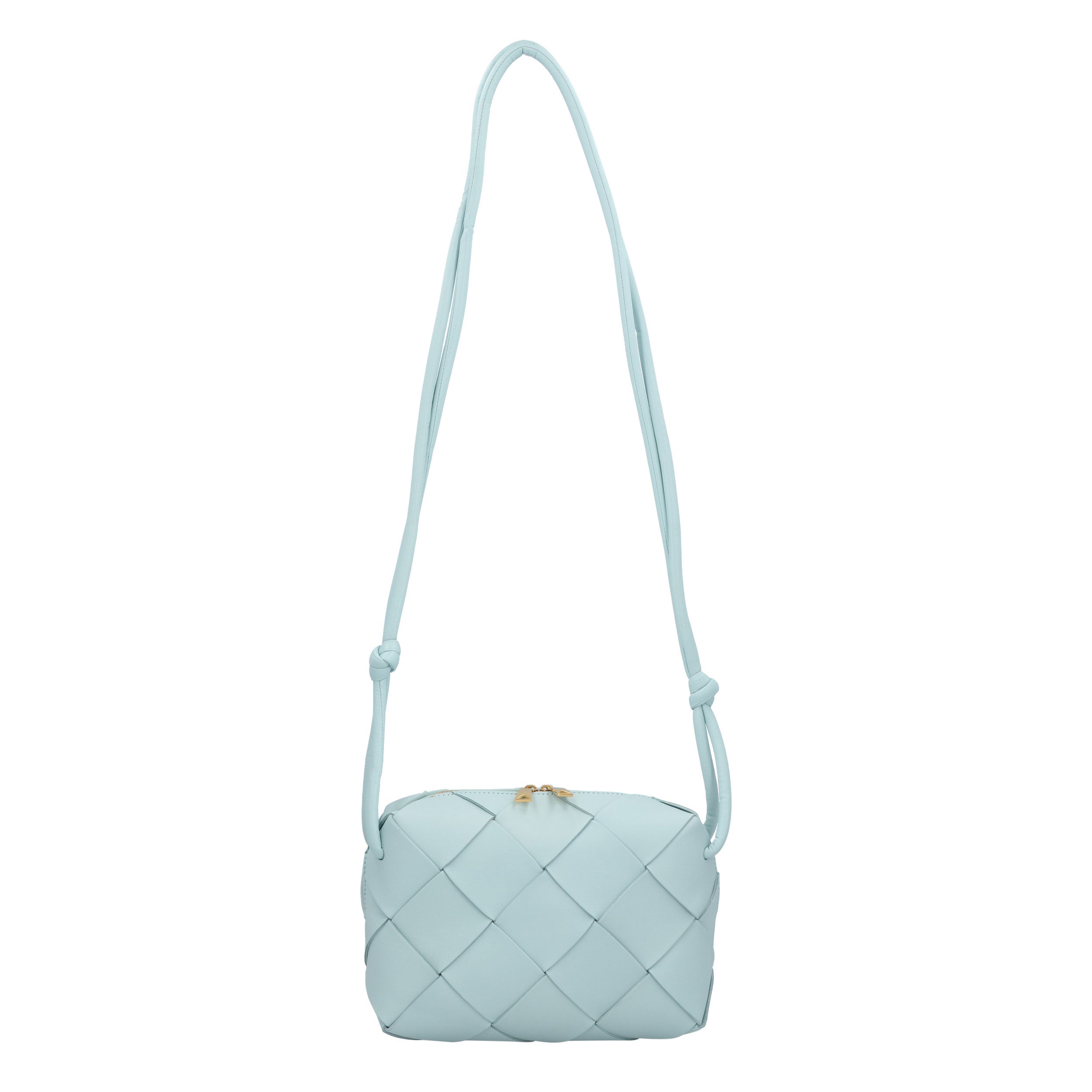 Bottega Veneta Blue Small Cassette Crossbody Bag blue | blue leather/lambskin leather