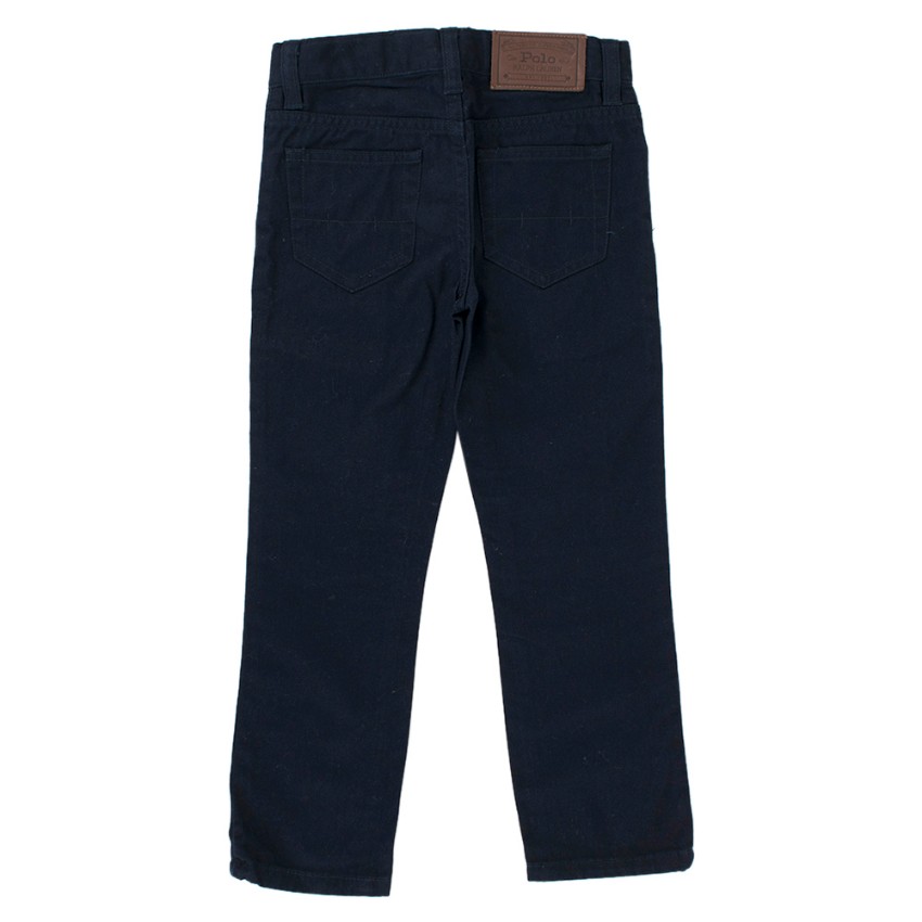 Polo Ralph Lauren Boy's Navy Trousers Size 4 Years Blue cotton