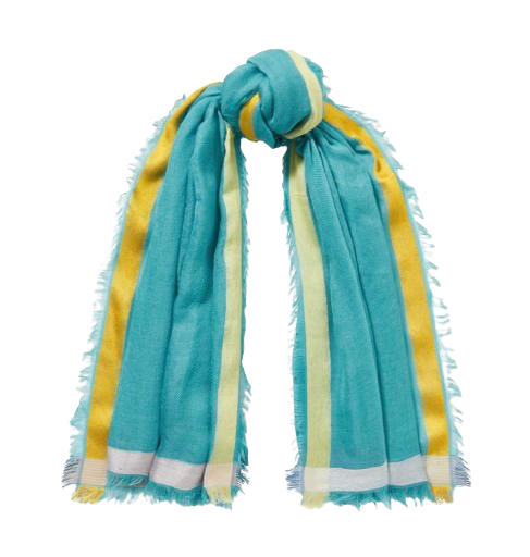 Loro Piana Fringed striped cashmere and silk-blend scarf