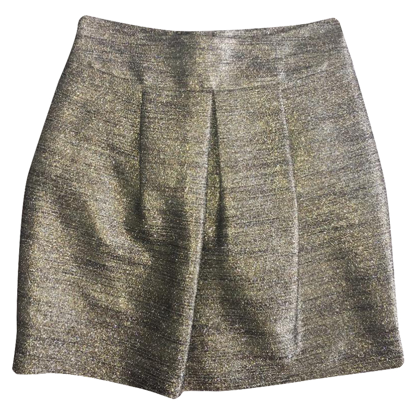 Preowned Etro Gold Shimmer Skirt Size S mixed