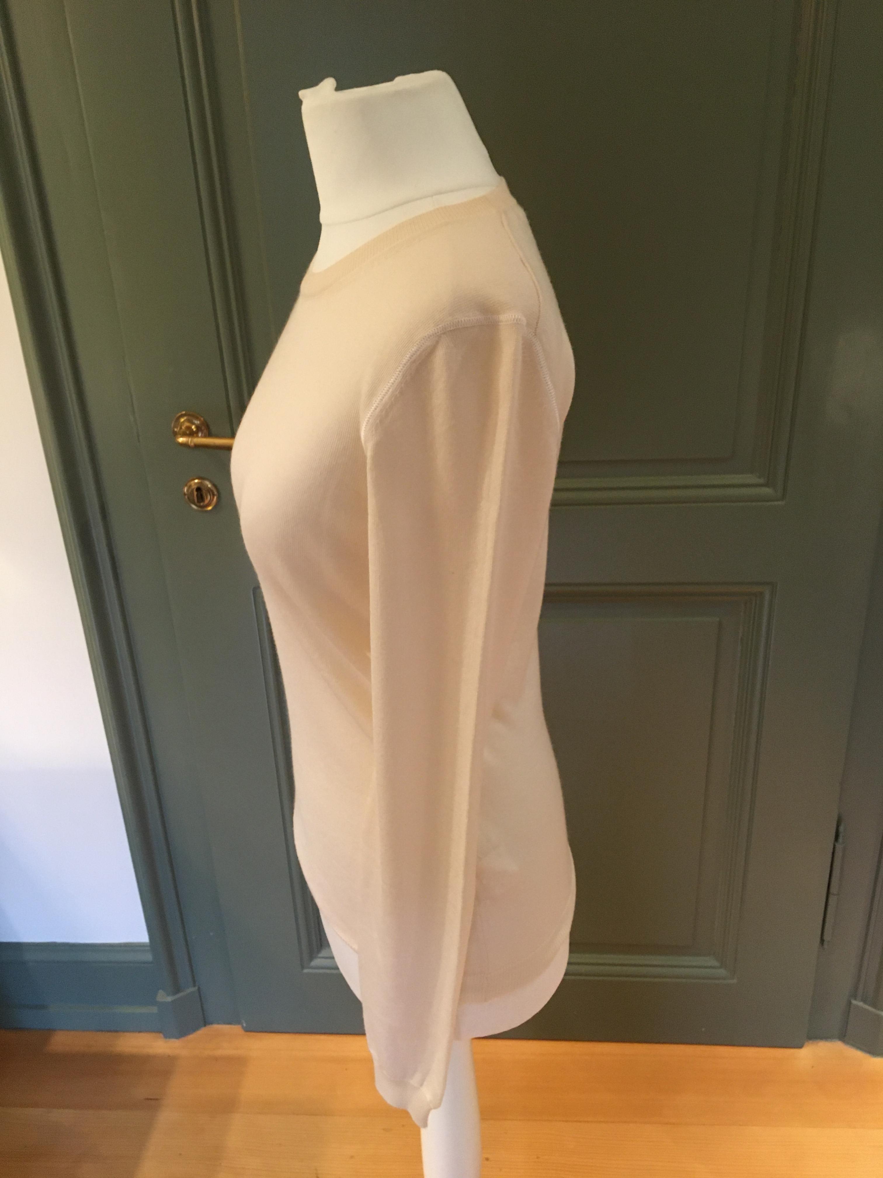 Valentino Cream Cashmere  Silk Jumper Size S Beige/Nude