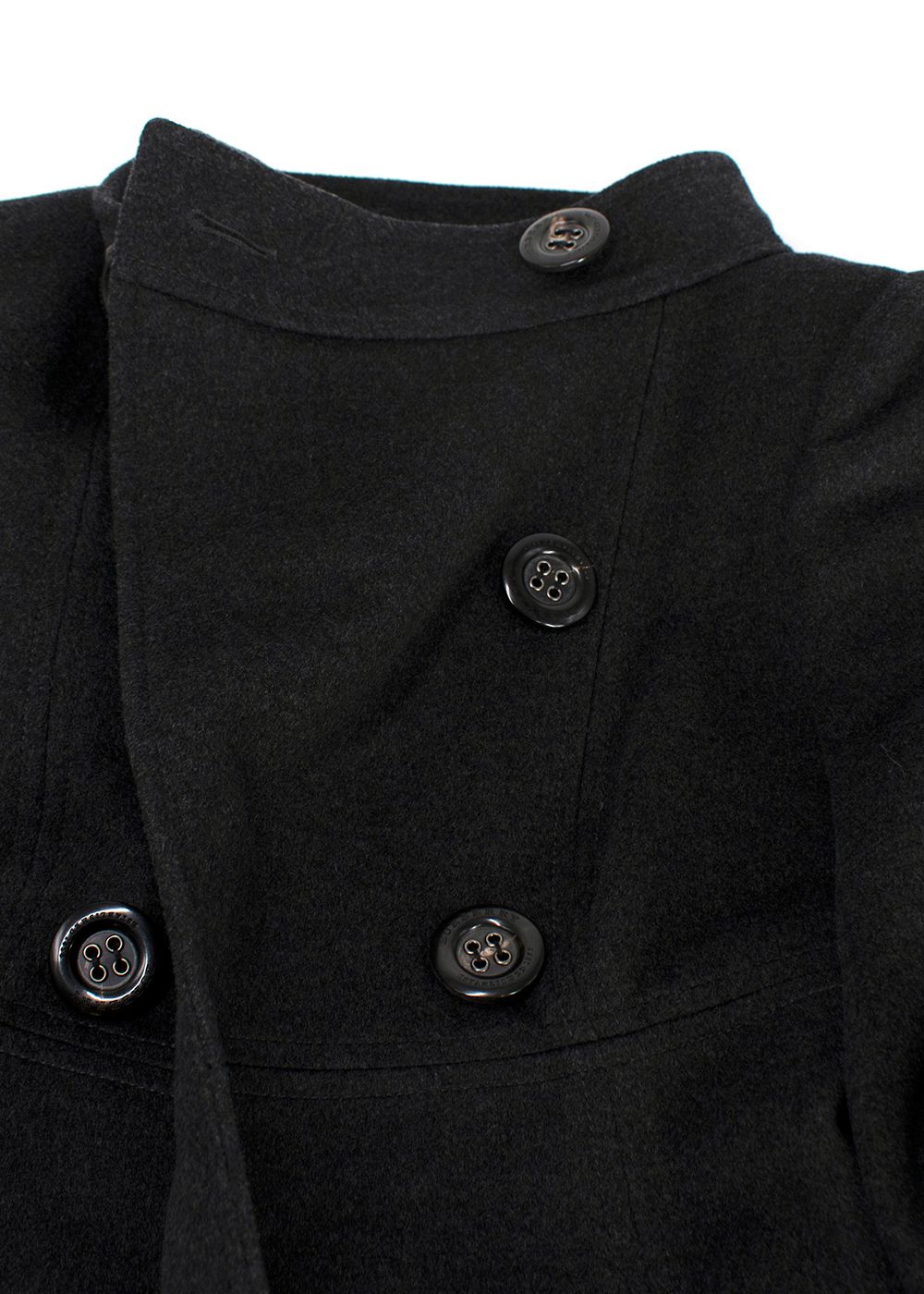 Burberry Dark Grey Wool and Cashmere Blend Coat Size S