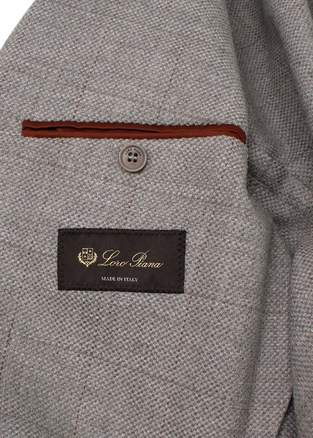 Men's Loro Piana Grey Check Wool Single-breasted Blazer Size XL cashmere