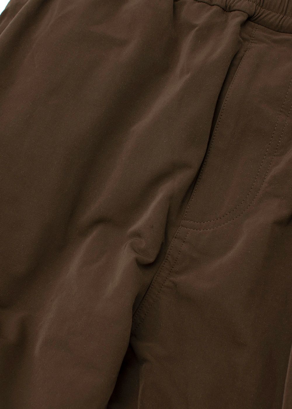 Men's Preowned Undercover Brown Nylon Shell Joggers Size XS Olive