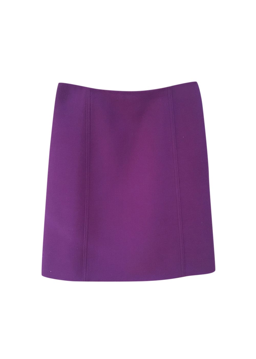 Preowned Prada Purple Wool A-Line Skirt Size S violet purple mixed