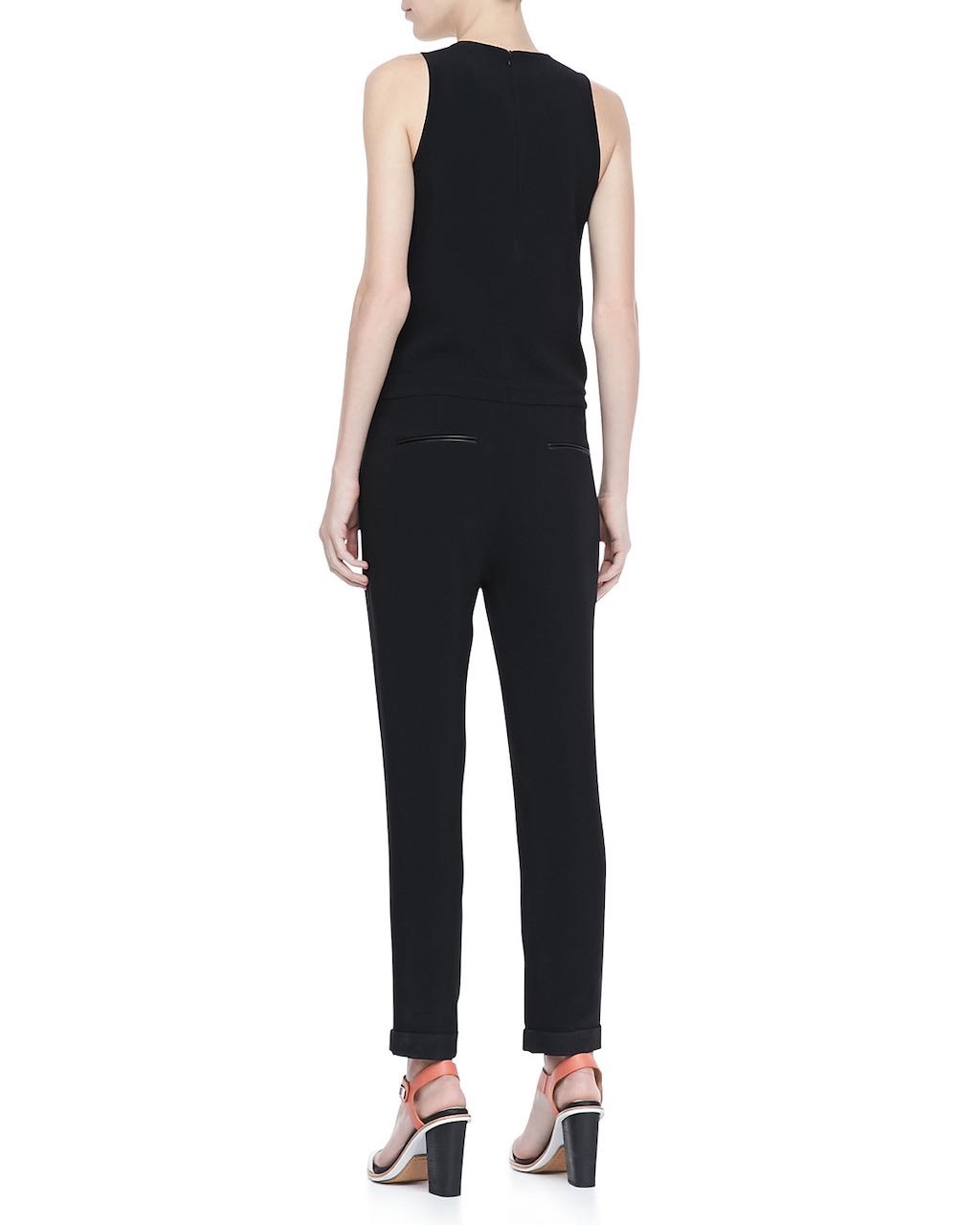 Rag and Bone Black crepe keyhole jumpsuit Size S polyester