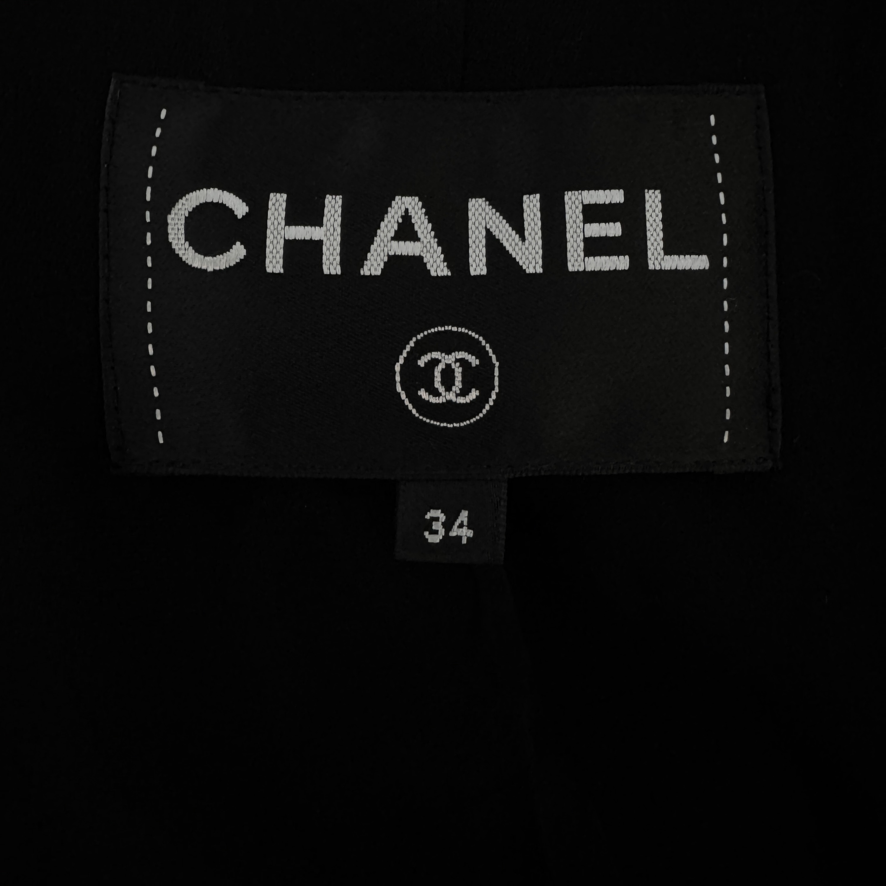 Chanel Shimmering Black Tweed Jacket Size S