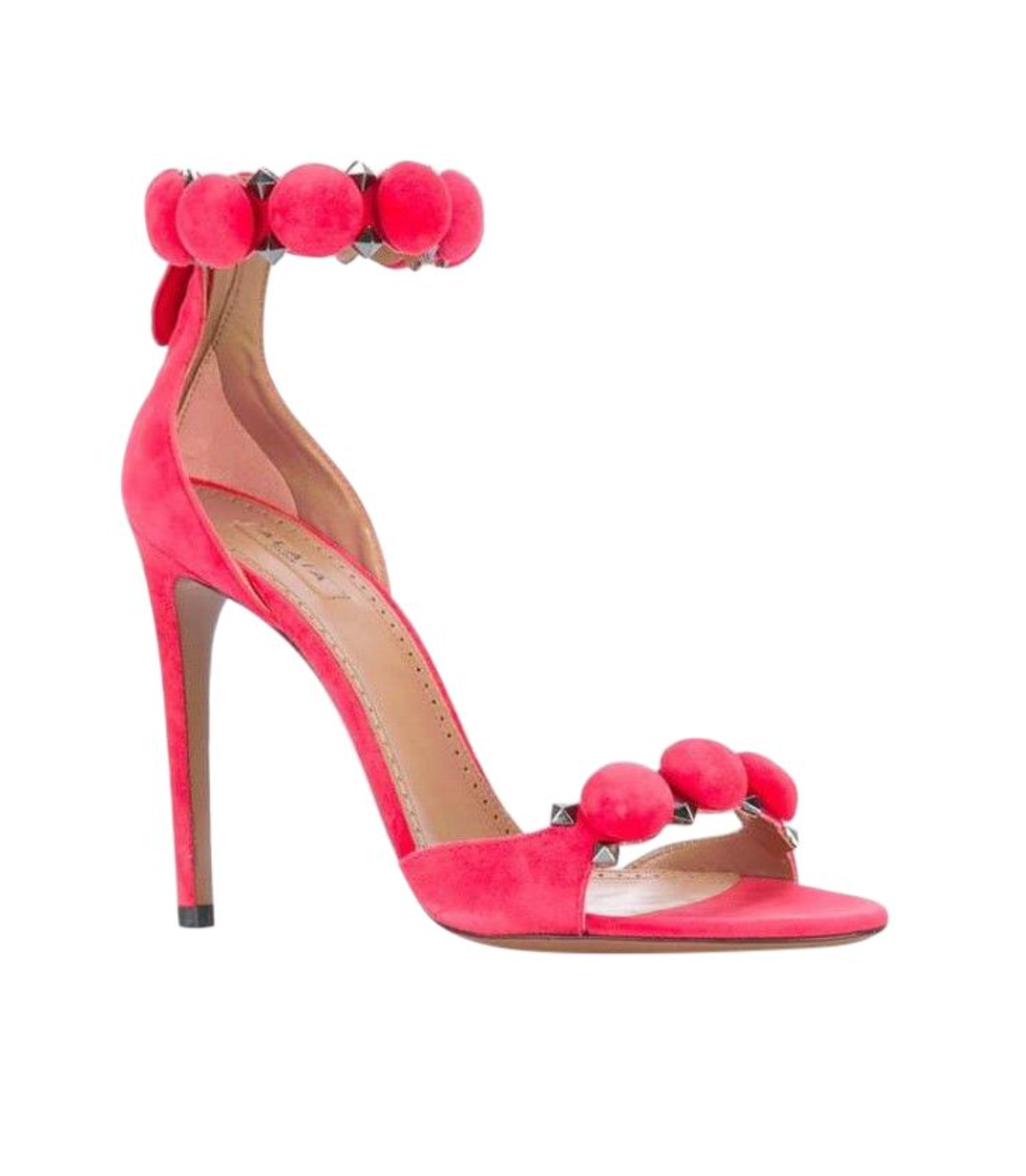 Alaia Pink Suede La Bombe Sandals Size 35 Pink/red leather