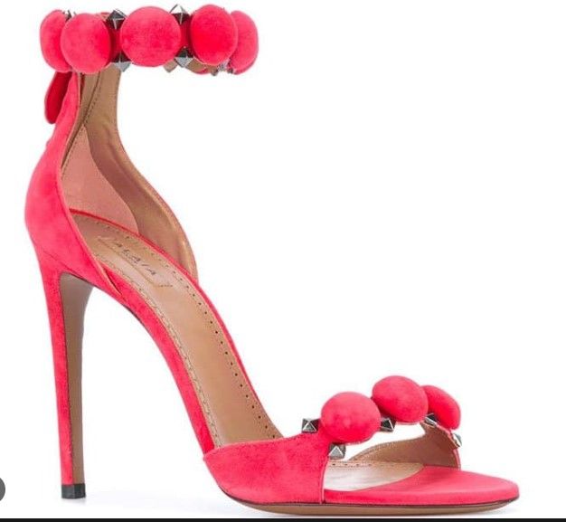 Alaia Pink Suede La Bombe Sandals Size 35 Pink/red leather