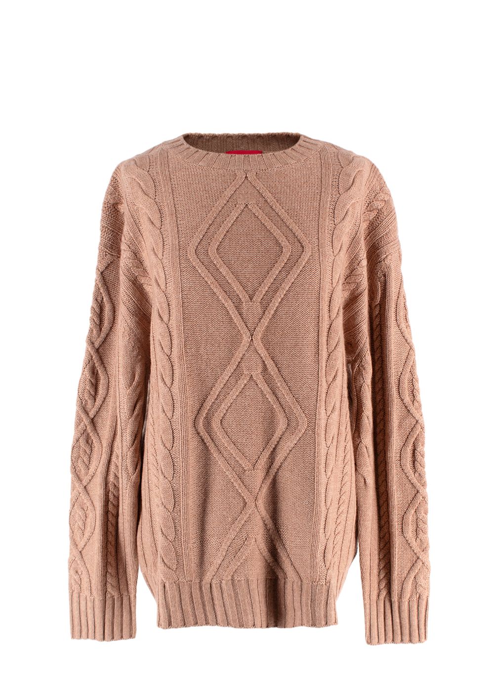 Cashmere In Love Alaska Camel Chunky Knit Jumper wool/cashmere