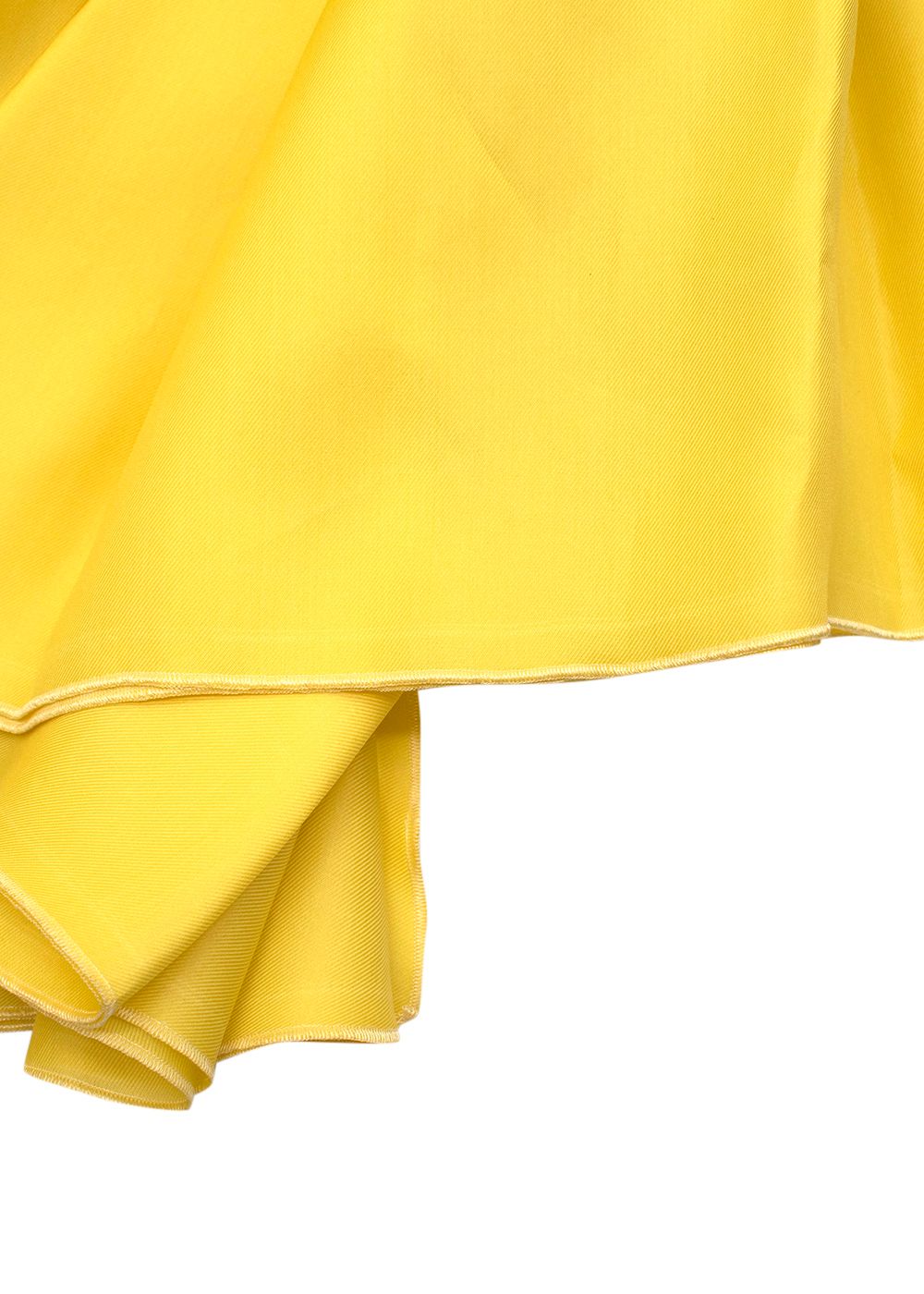 Preowned Roksanda Aytum Pleated Yellow Silk Mini Dress Size L