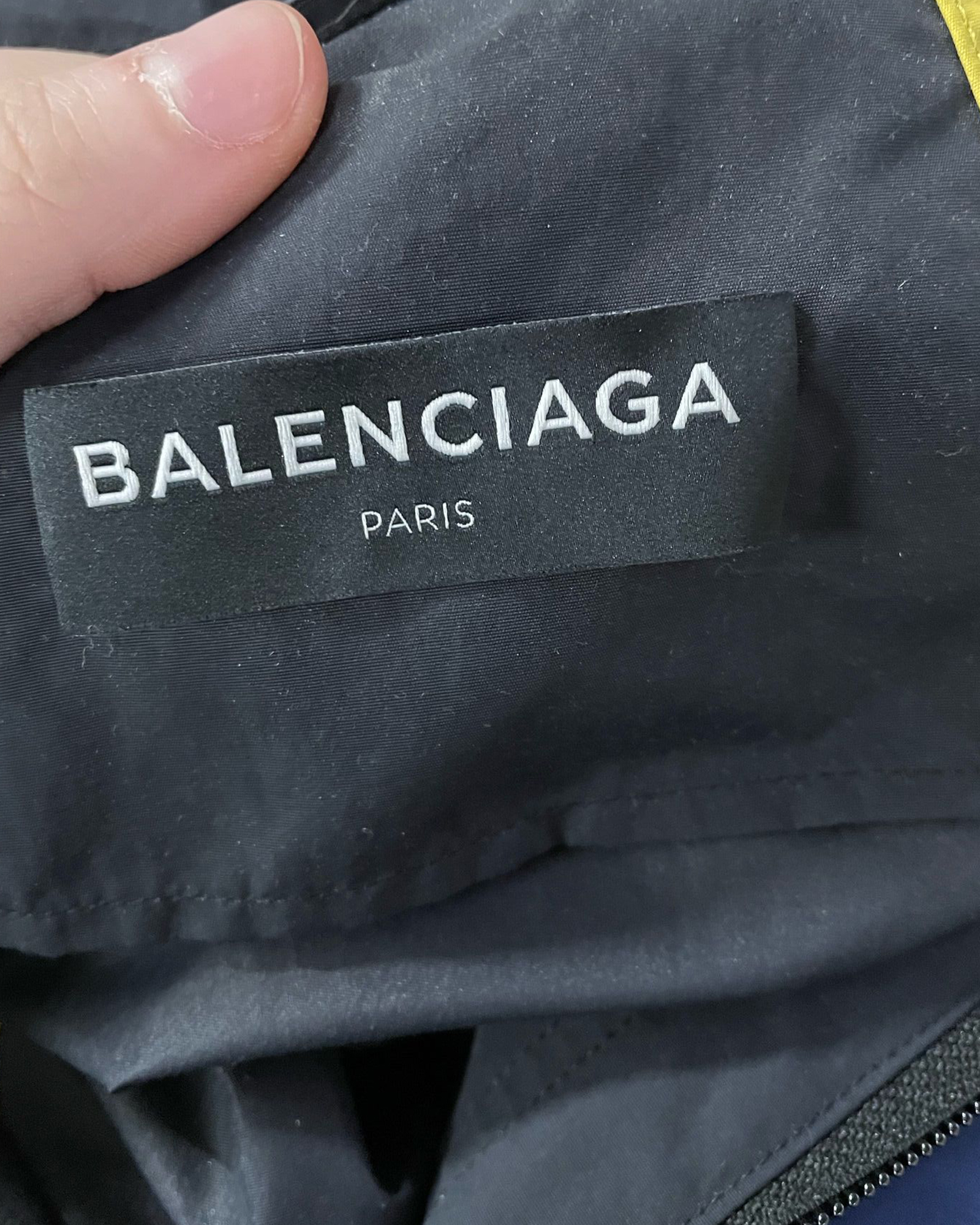 Preowned Balenciaga Blue Drawstring Hem Windbreaker Jacket Size XL multicolor nylon/polyamide