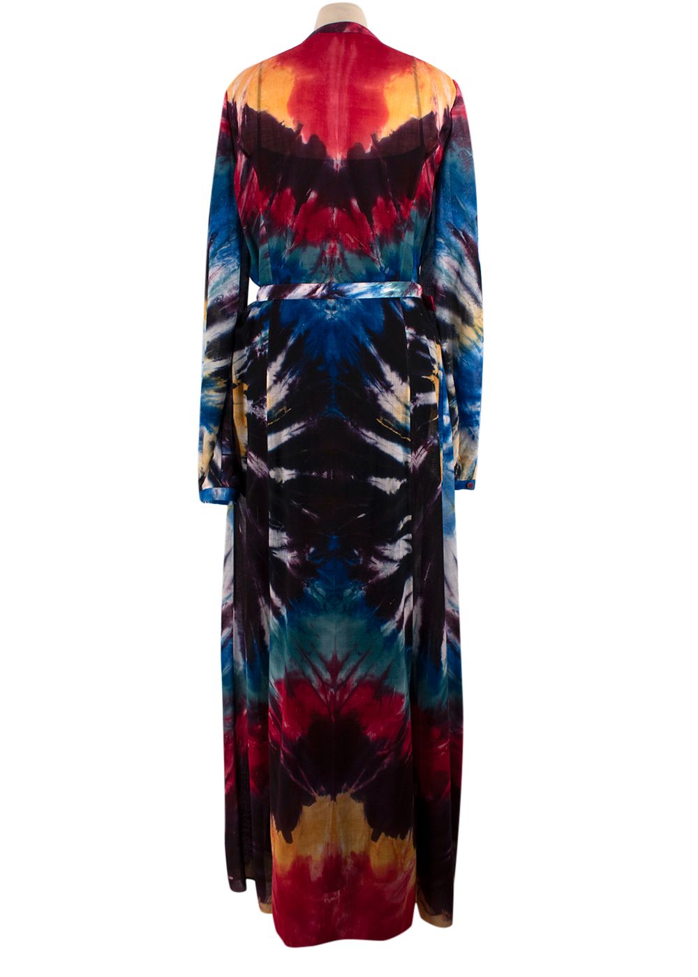 Preowned Gabriela Hearst Multicoloured Tie Dye Maxi Dress Size S linen