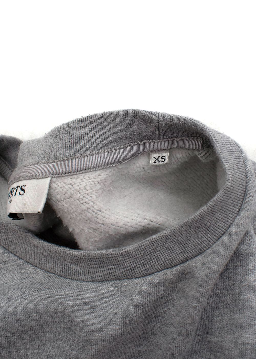 Men's Preowned Ports 1961 'Follow Me' Embroidered Grey Sweatshirt Size XS cotton