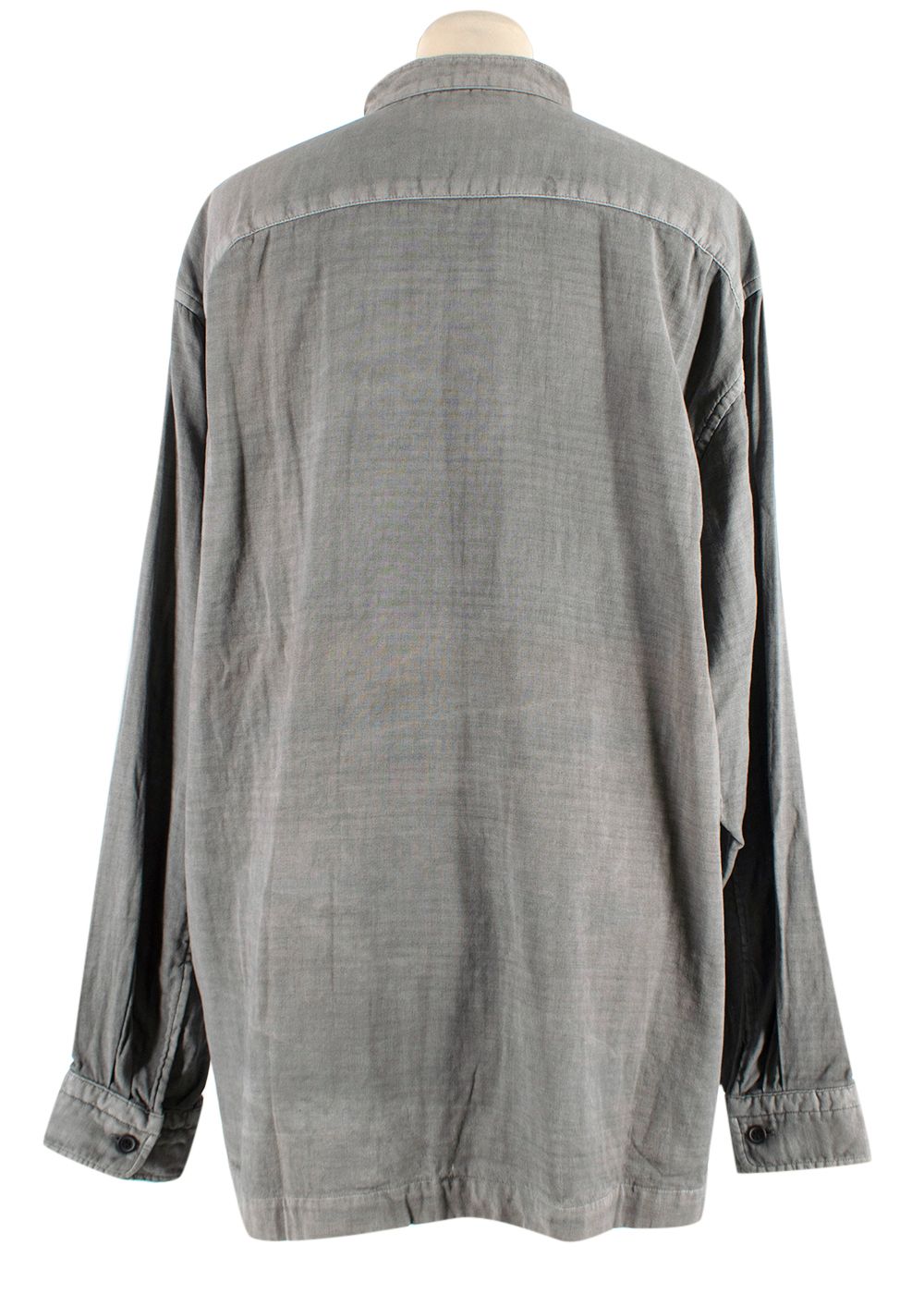 Men's Preowned Issey Miyake Homme Grey Cotton Shirt Size S