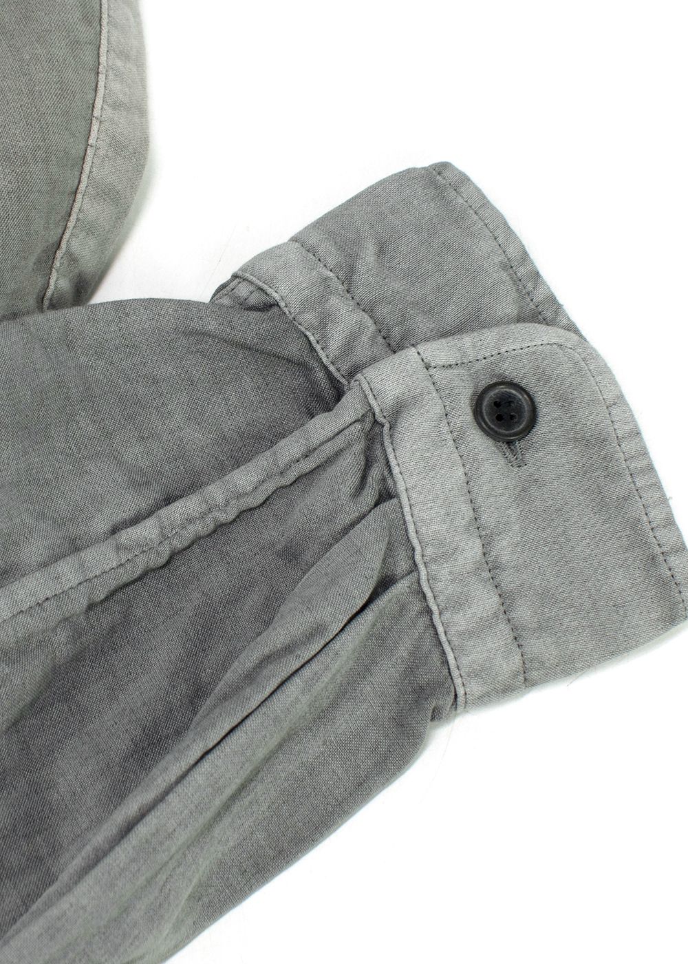 Men's Preowned Issey Miyake Homme Grey Cotton Shirt Size S