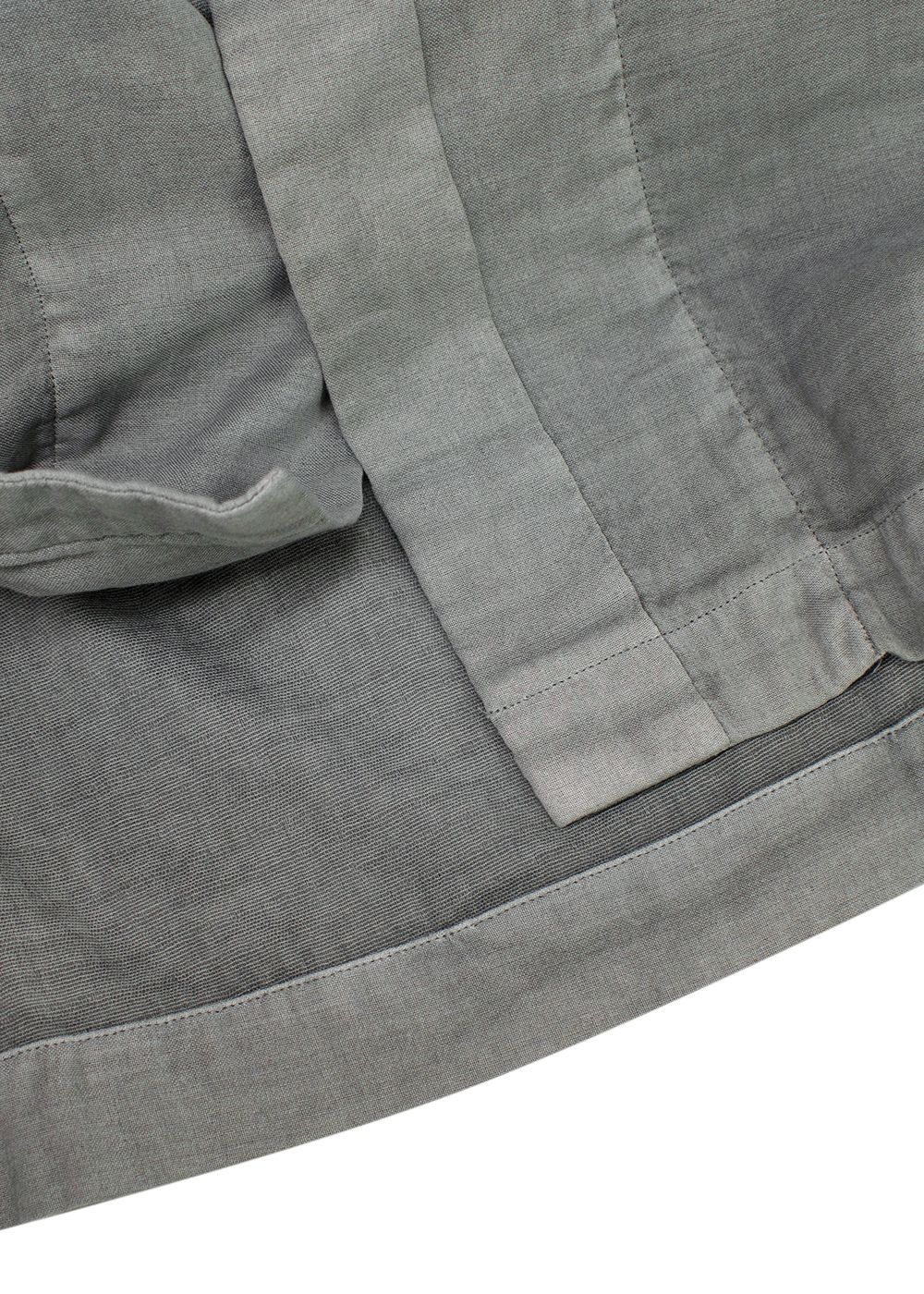 Men's Preowned Issey Miyake Homme Grey Cotton Shirt Size S