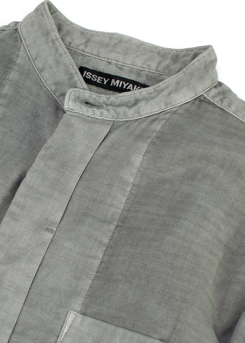 Men's Preowned Issey Miyake Homme Grey Cotton Shirt Size S