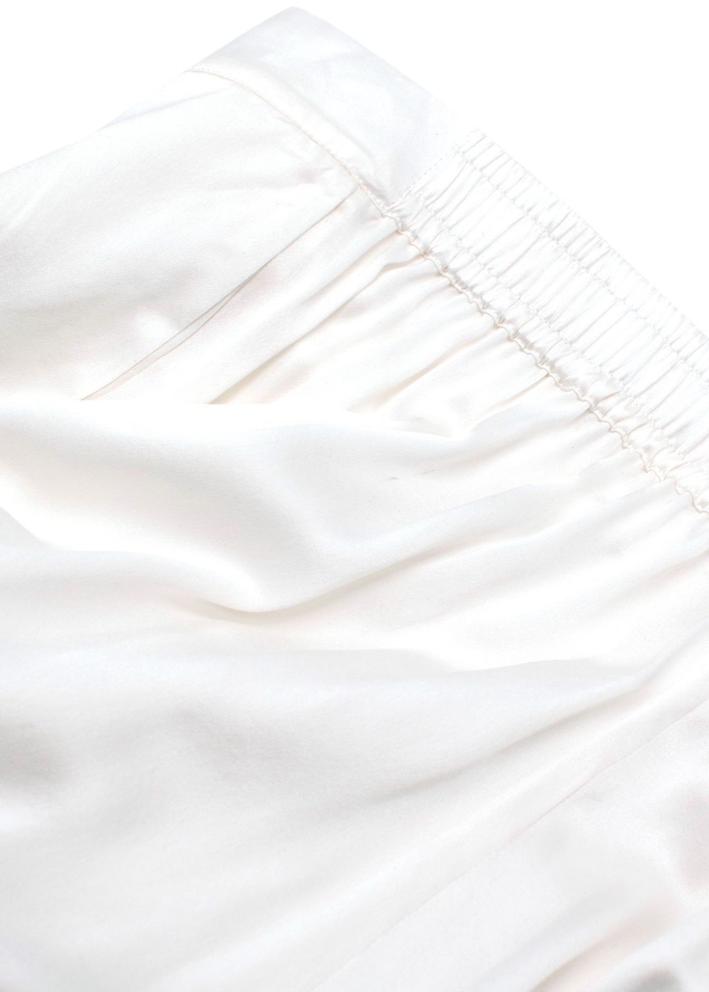 Asceno White Silk London Pyjama Bottoms Size S