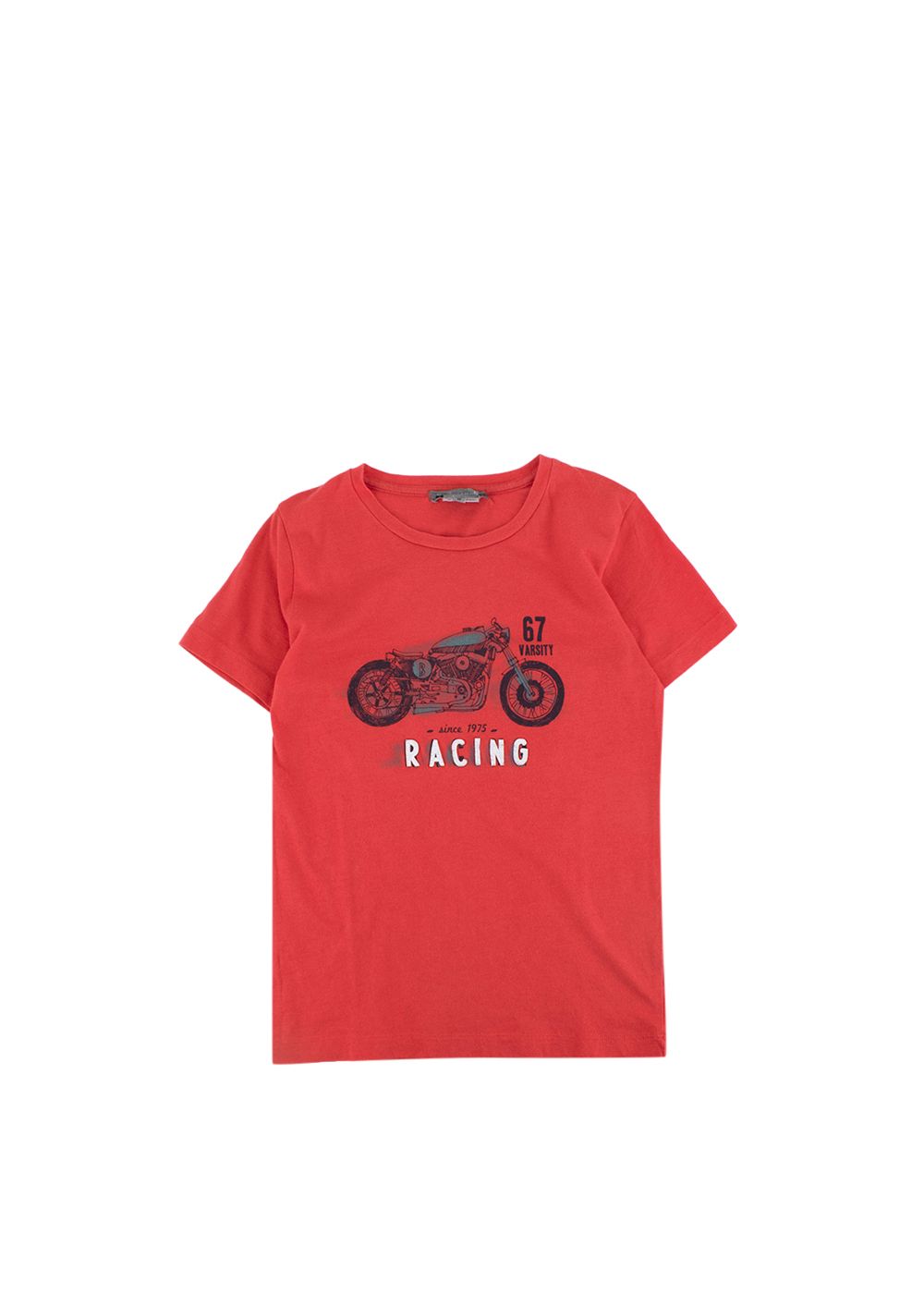 Boys Preowned Bonpoint Kids 6Y Red Bike Print Cotton Jersey T-Shirt Size 6 Years +