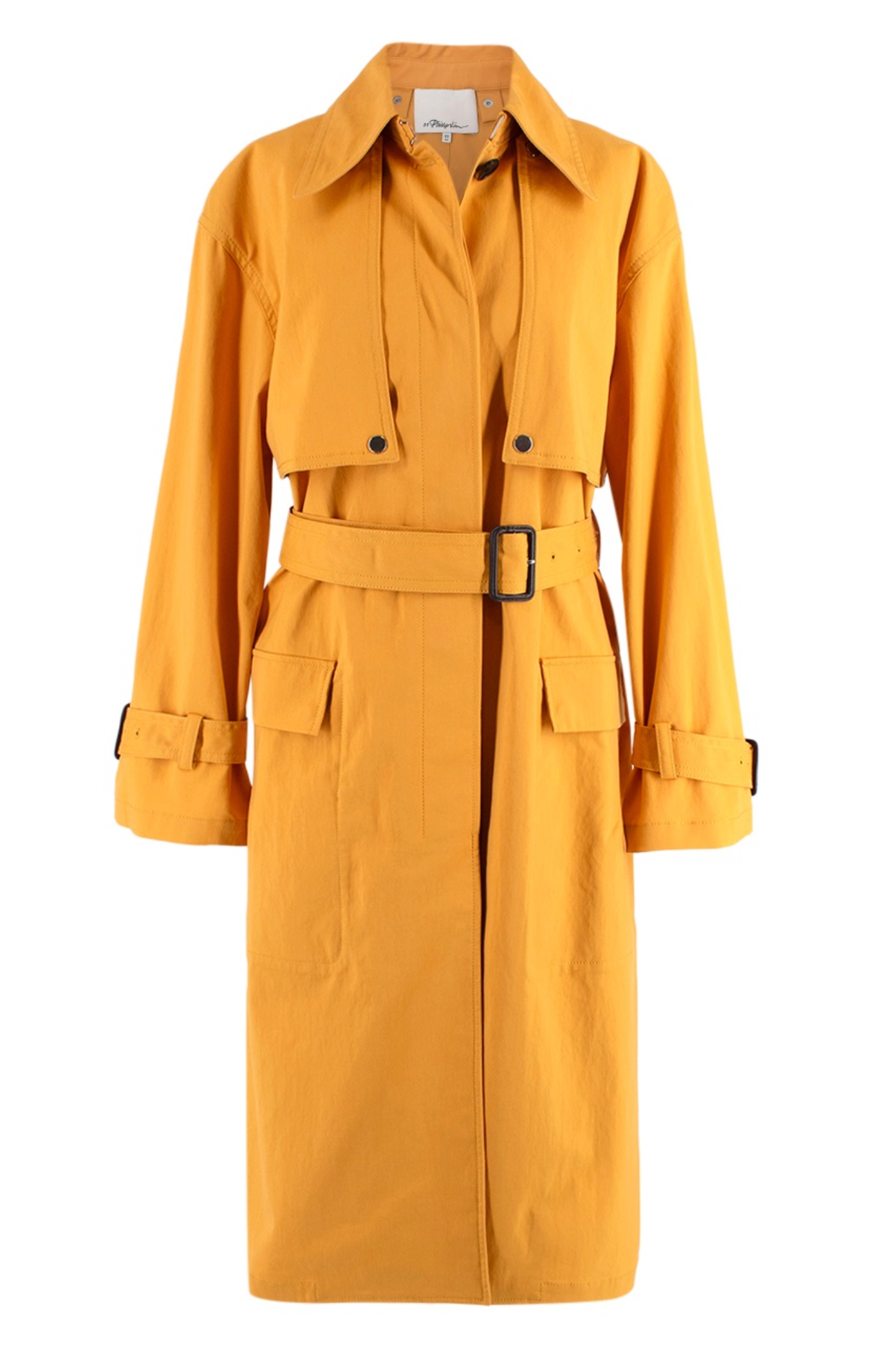 Preowned Phillip Lim Mustard Yellow Cotton Blend Trench Coat Size XS