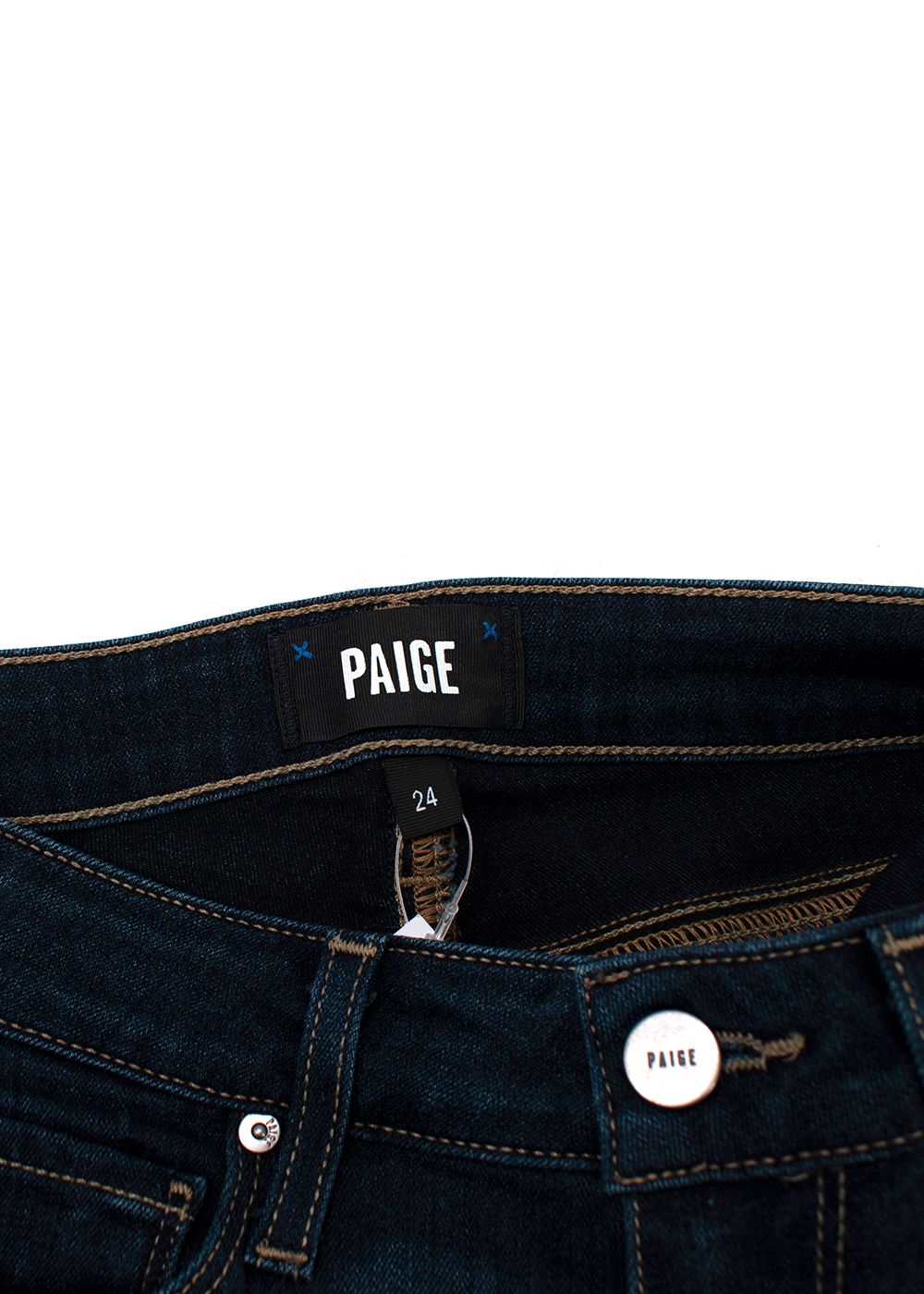 Paige Hoxton Dark Navy Skinny Ankle Jeans Size 24/61 cotton