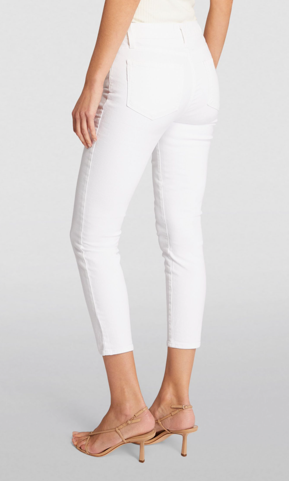 Paige White Crop Skinny Jeans Size 25/63 cotton/elastane