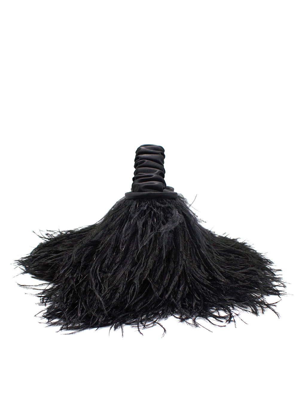 Alexander Wang Scrunchie Feather Mini Bag Black polyester/ostrich feathers