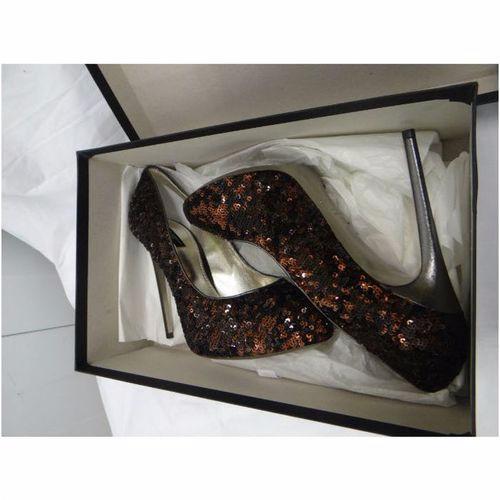 DolceGabbana brown sequinned pumps Size 42 Tan/Brown cotton