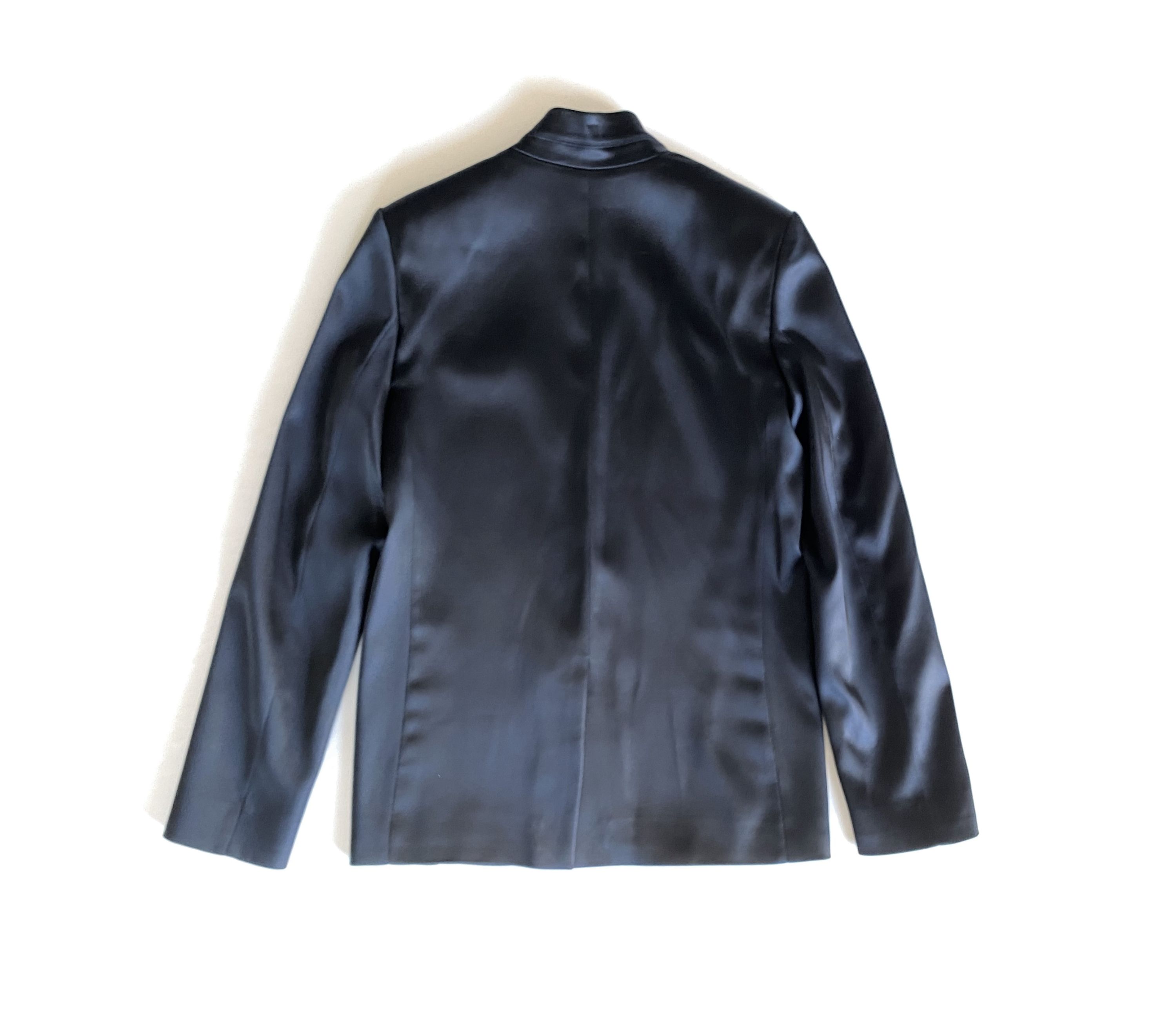 Preowned Alexander Wang T Navy Satin Open Blazer Size XS acetate/nylon/spandex