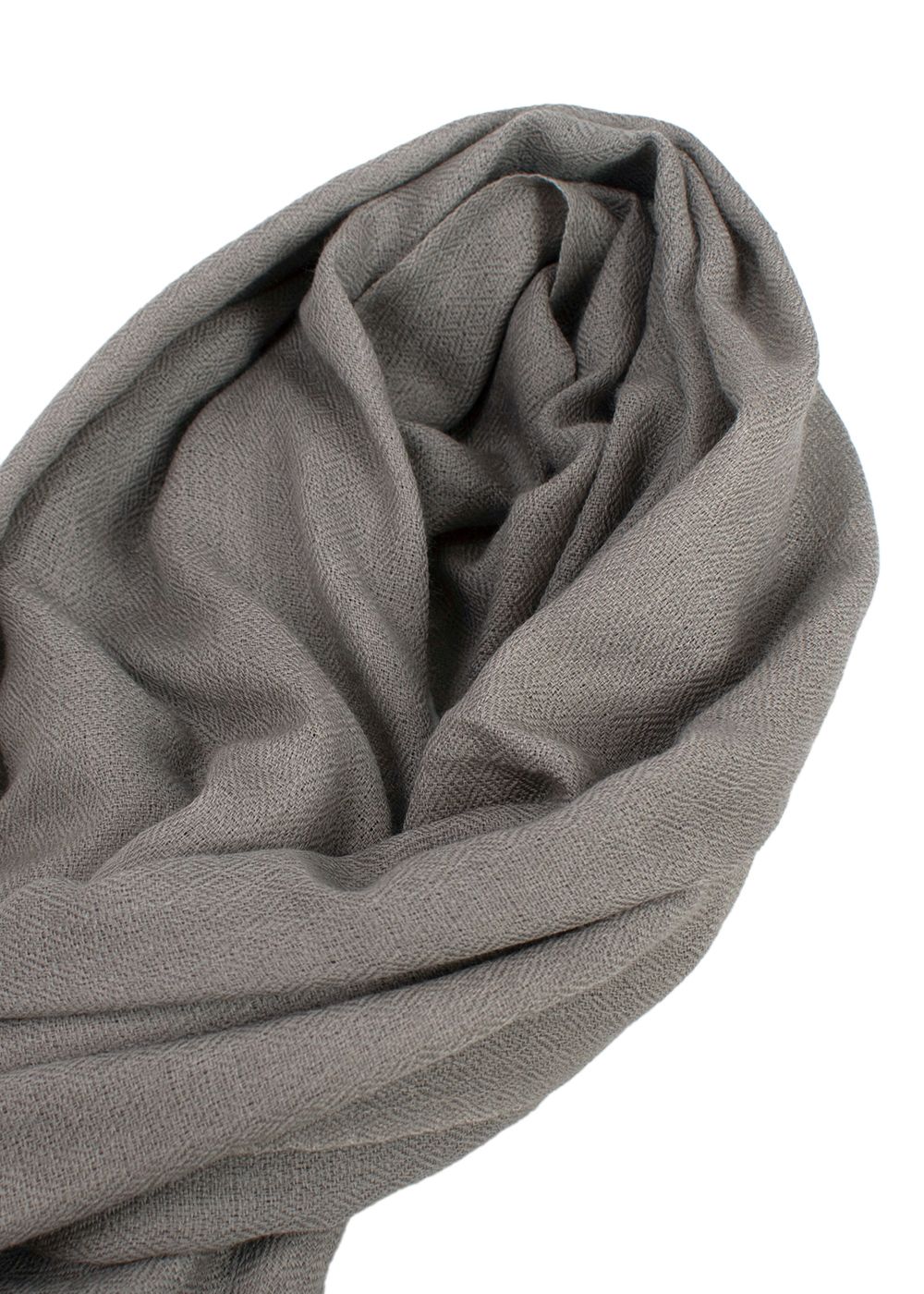 Preowned Bespoke Grey Silk Blend Scarf