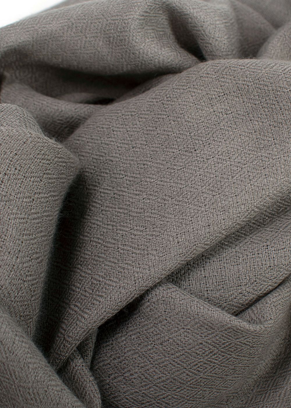 Preowned Bespoke Grey Silk Blend Scarf