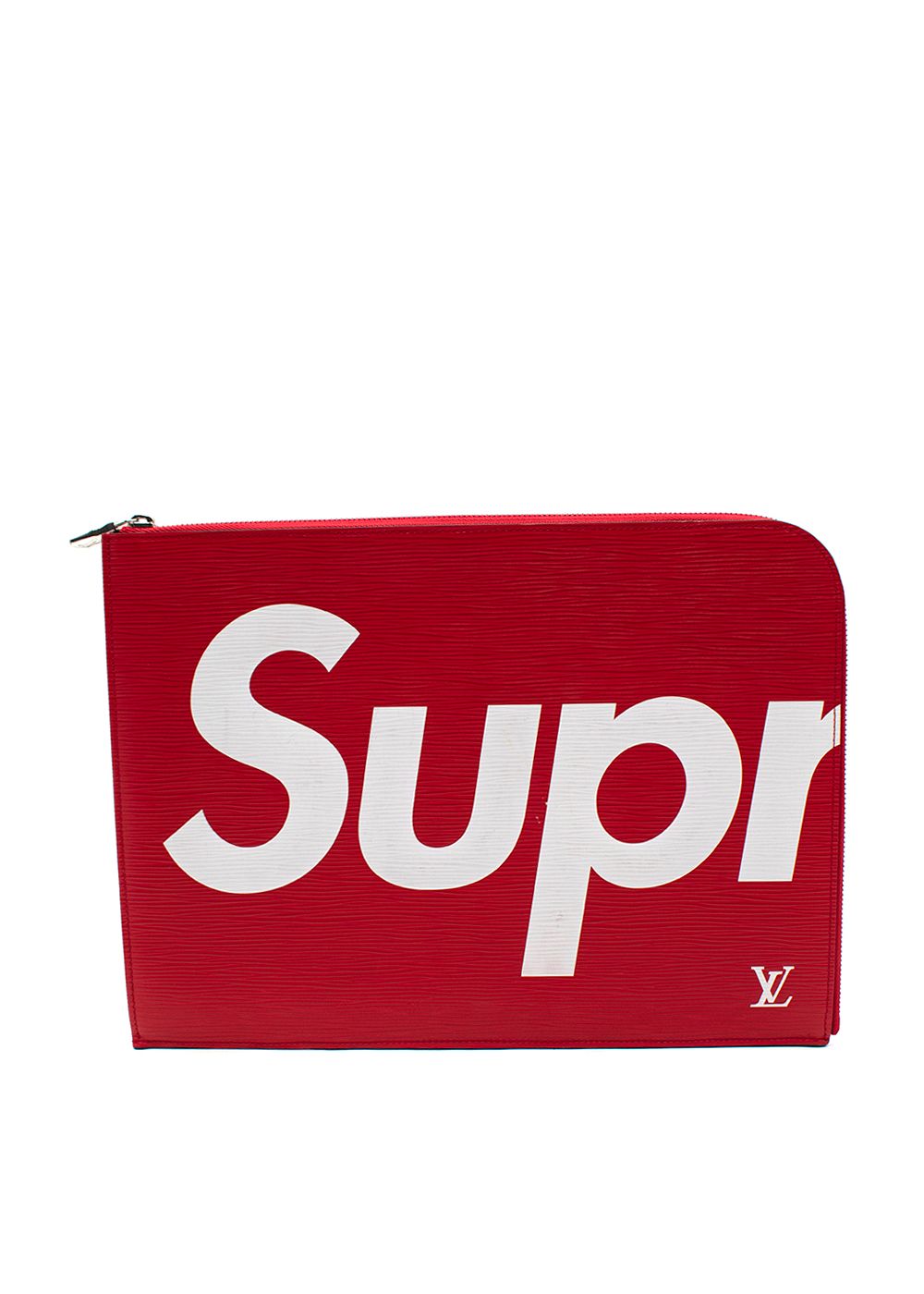 Preowned Louis Vuitton x Supreme Red Epi Pochette Jour GM red / white leather