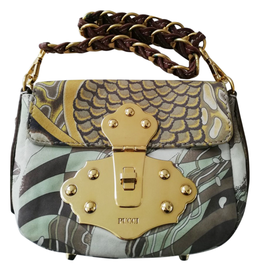 Preowned Emilio Pucci Printed Mini Bag Multi-Coloured / Stripes leather