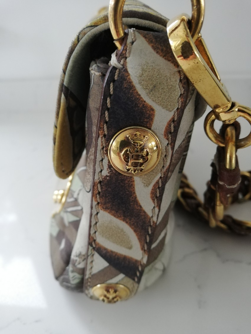 Preowned Emilio Pucci Printed Mini Bag Multi-Coloured / Stripes leather