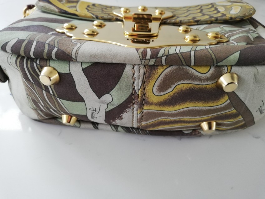 Preowned Emilio Pucci Printed Mini Bag Multi-Coloured / Stripes leather