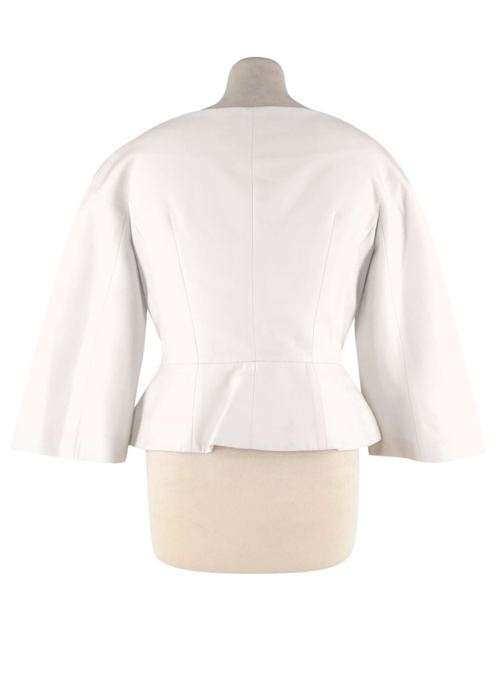 Preowned Dior Vintage Cream Cotton Structured Short Jacket Size M