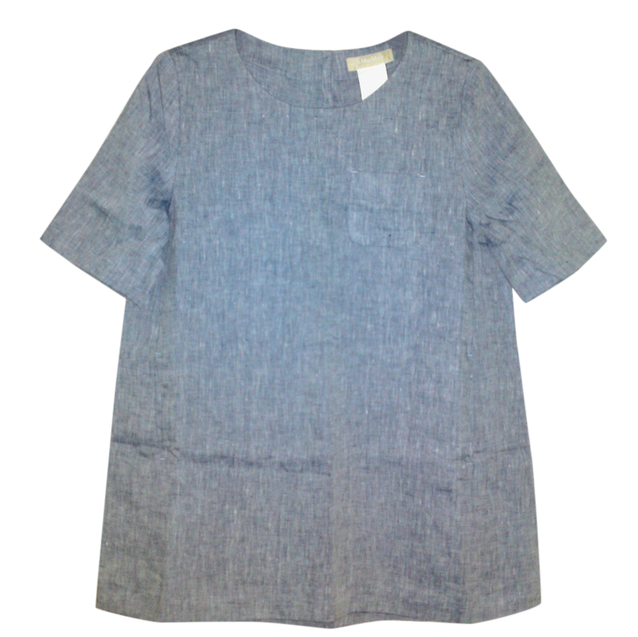 Max Mara Gray Summer Linen Tunic Size M Grey