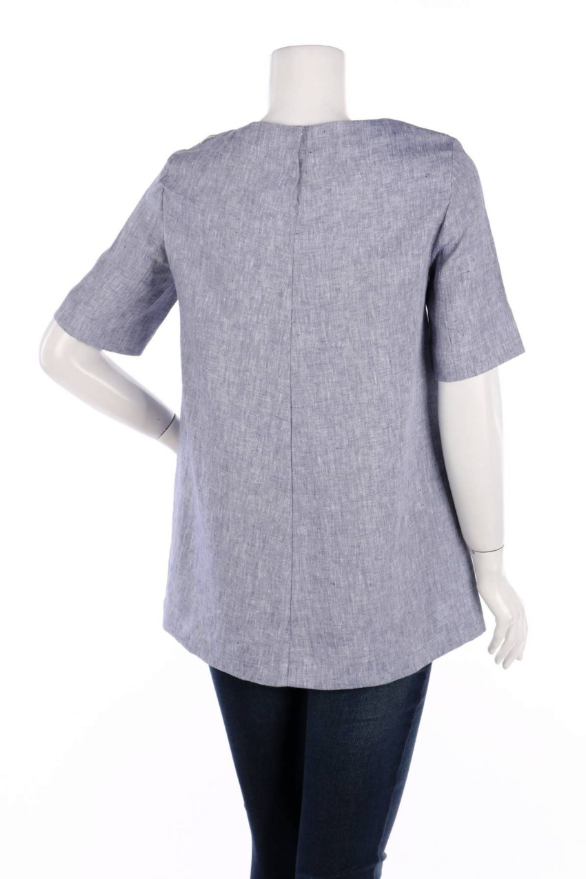 Max Mara Gray Summer Linen Tunic Size M Grey