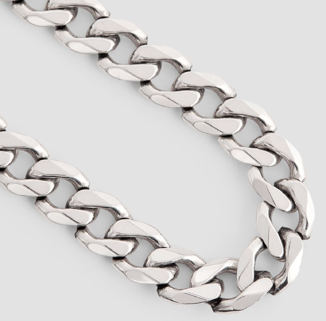 Men's Emanuele Bicocchi Sterling Silver Edge Chain Bracelet Size M